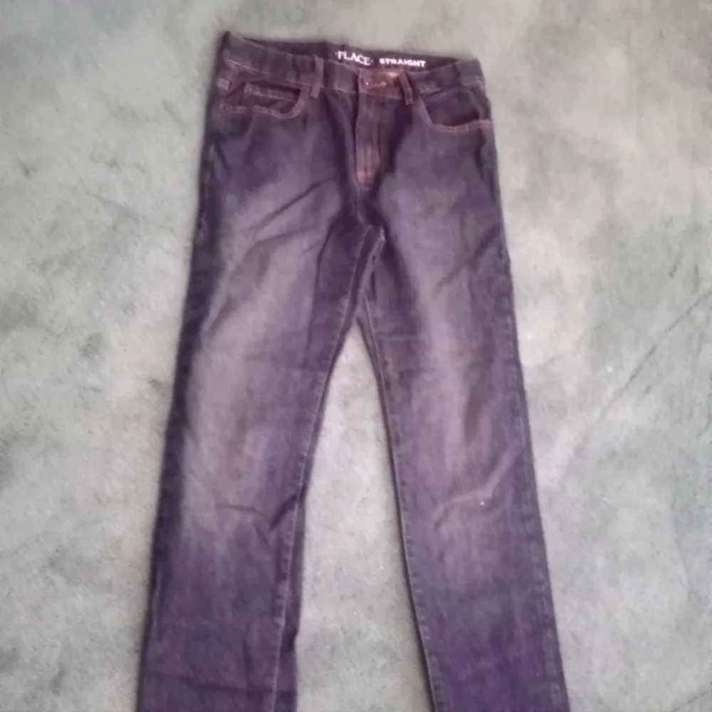 The Childrens Place husky size 14 boys blue jeans straight cut